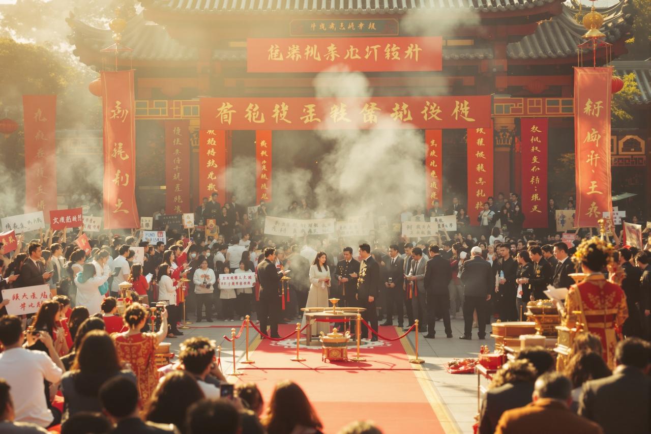 五二吃瓜 - 李某某新剧开机仪式引万人空巷，粉丝应援场面壮观